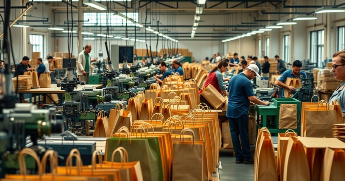 Fábrica de sacolas de papel personalizadas e suas vantagens para negócios