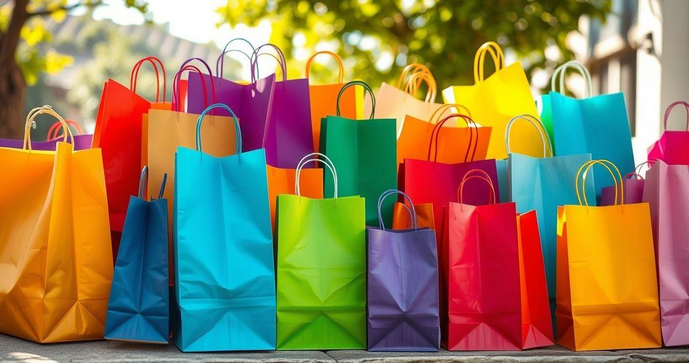 Sacolas de papel coloridas: como escolher e utilizar com estilo